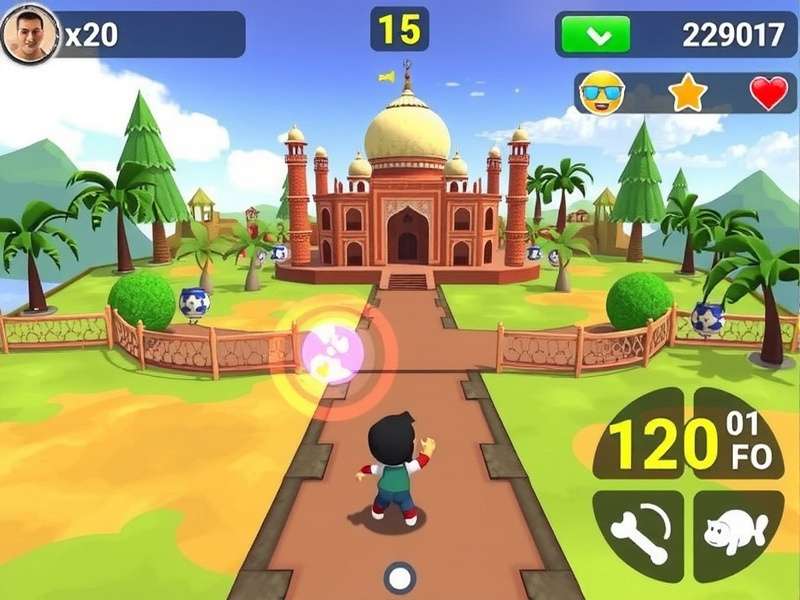 Pou game screenshot showing cute pet interaction