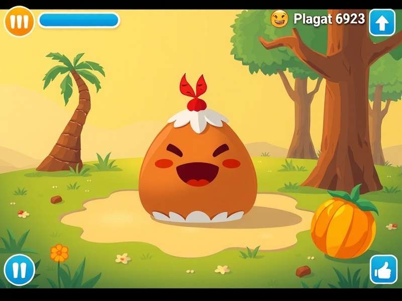 Pou virtual pet character showing cute alien design