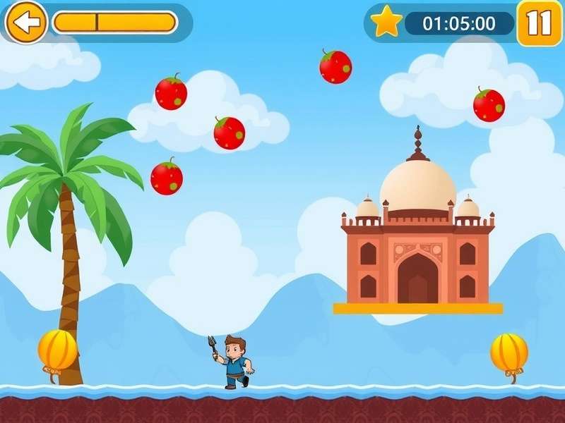 Pou Game screenshot showing cute pet interaction