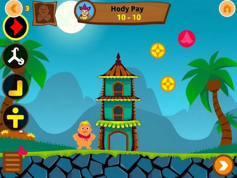 Pou game character on mobile screen with colorful interface