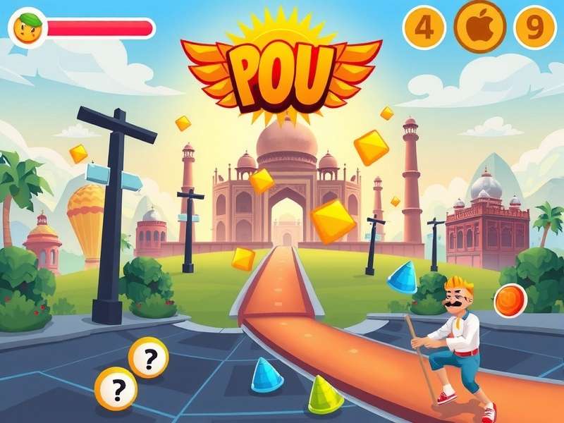 Pou Game gameplay screenshot showing virtual pet activities