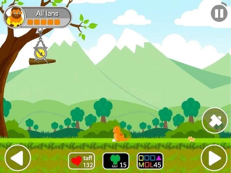 Pou game running on iPhone screen