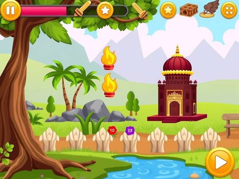 Pou character customization with different outfits and rooms