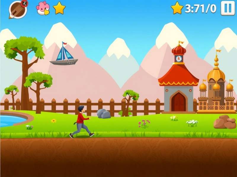 Pou game character playing mini-games on a tablet