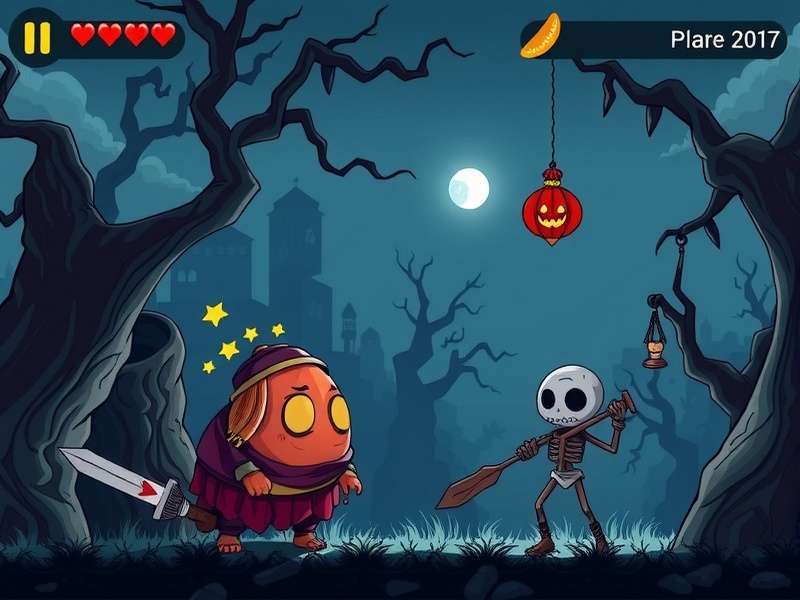 Pou Game horror version showing dark transformation with red eyes