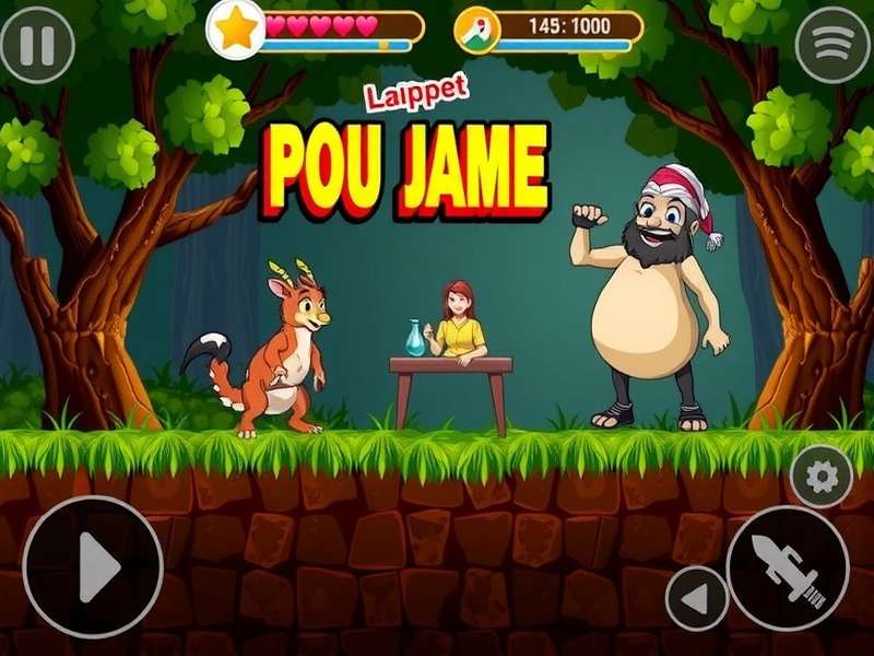 Game development team working on Pou game design