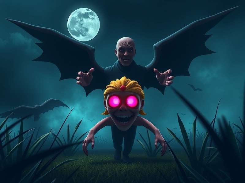 Screenshot of Pou Game Horror on Roblox showing dark atmosphere and eerie elements