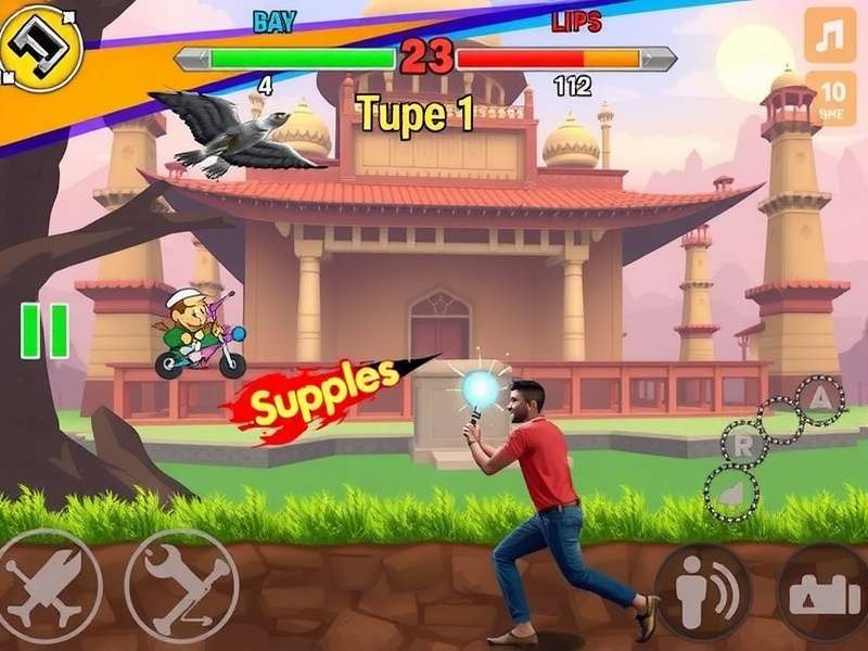 Pou Game virtual pet playing mini-games on Android screen