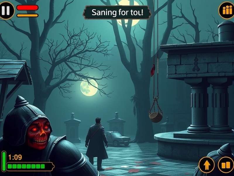 Pou game horror glitch showing distorted face and dark background