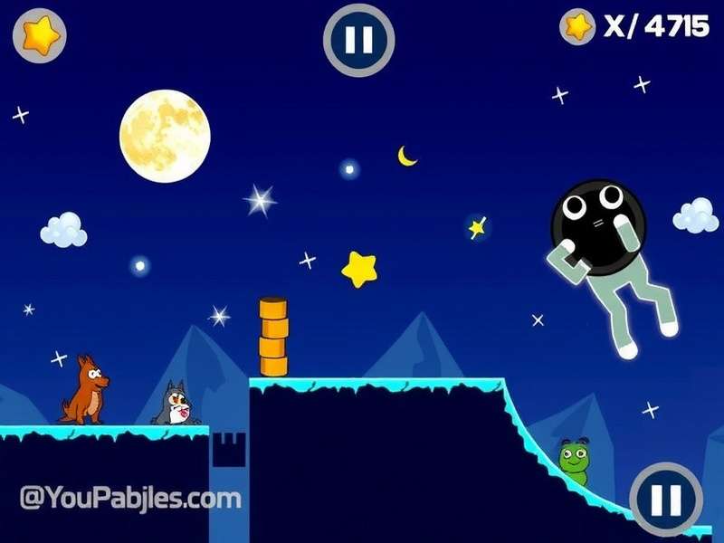 Pou the digital pet enjoying a meal in the game