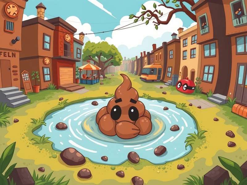 Pou virtual pet being fed and played with on a mobile screen