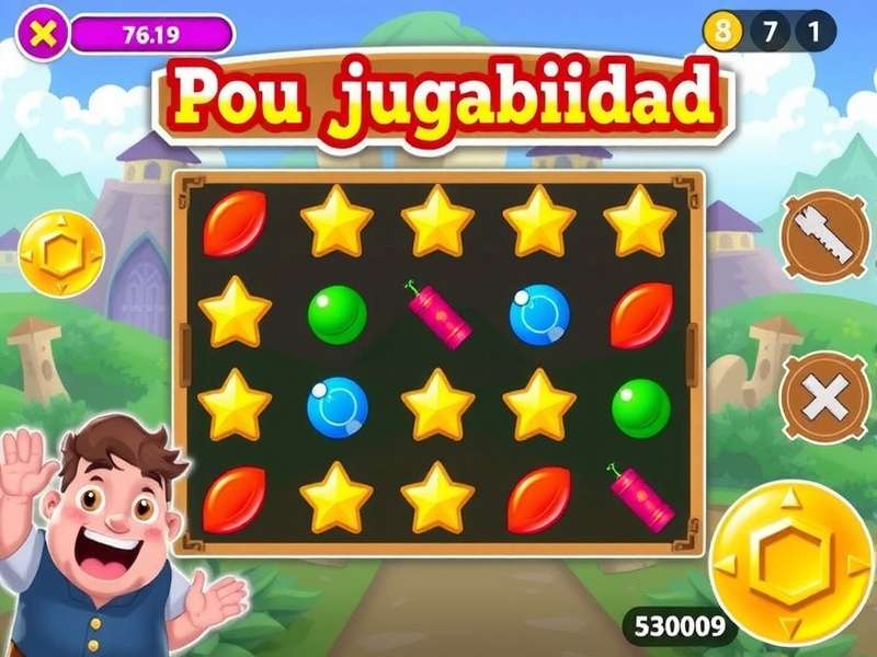 Pou Gameplay Interface showing needs meters and mini-games