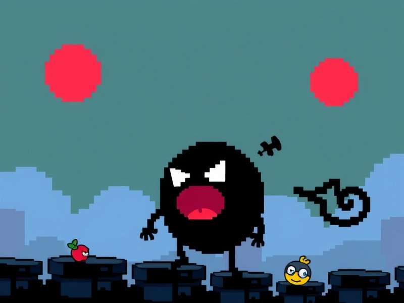 Close-up of a smartphone displaying the Pou app with various emotional expressions