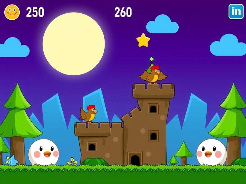 Pou character playing multiple minigames and wearing various customizations