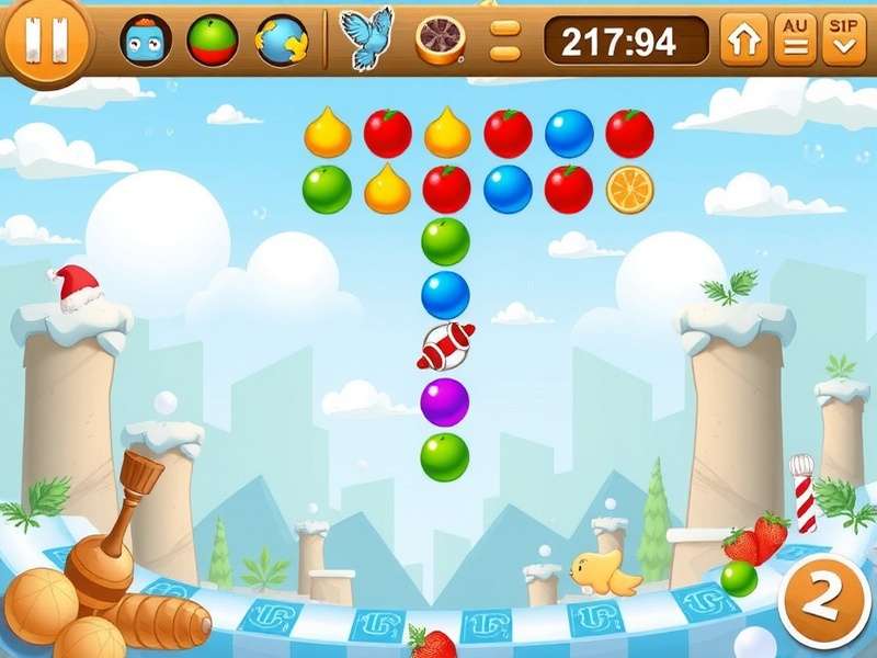 Pou Game Food Drop gameplay screenshot showing Pou catching falling food