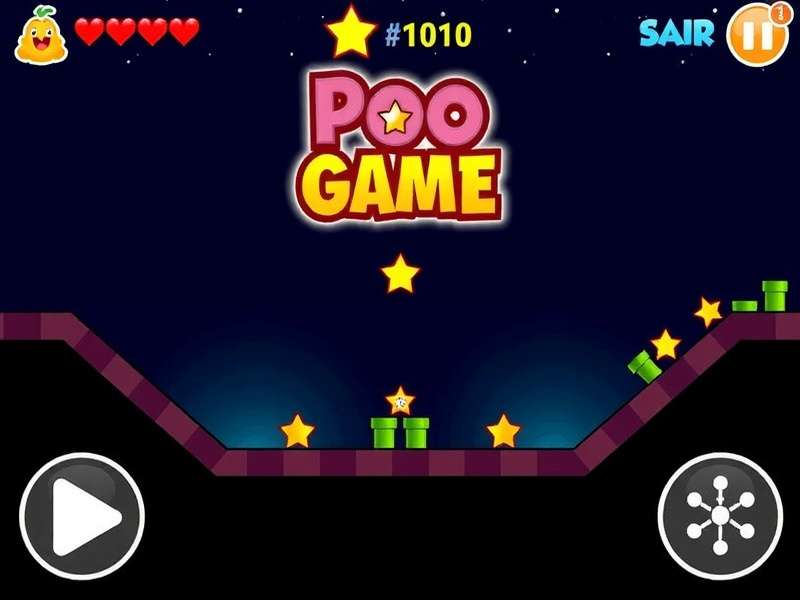 Pou Game Free gameplay screenshot showing a happy Pou in its decorated room