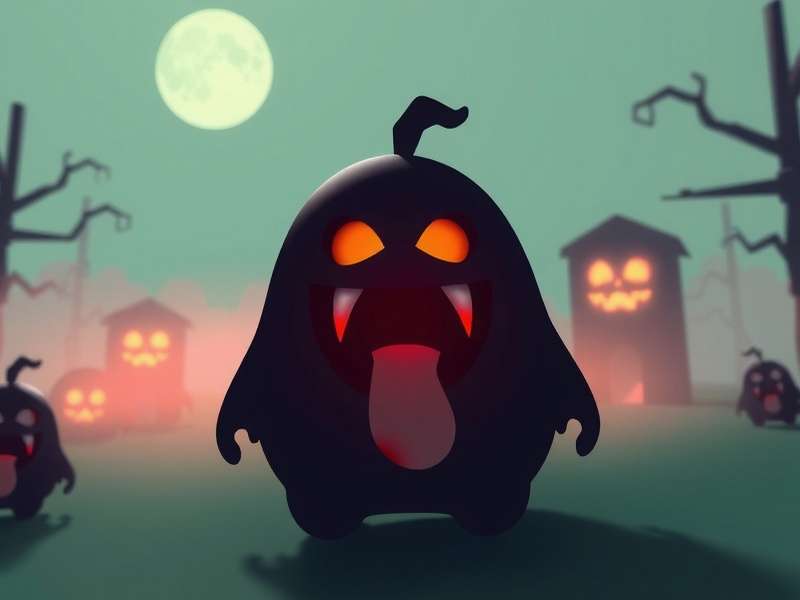 Side-by-side comparison of cute Pou and its horror version in Roblox