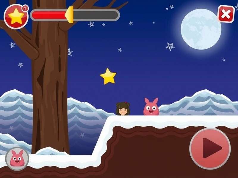 Pou game virtual pet alien character sitting happily in his room with food bowl and toys