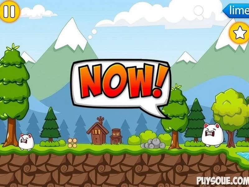 Pou Game Saying No — Pou character with determined expression on green background