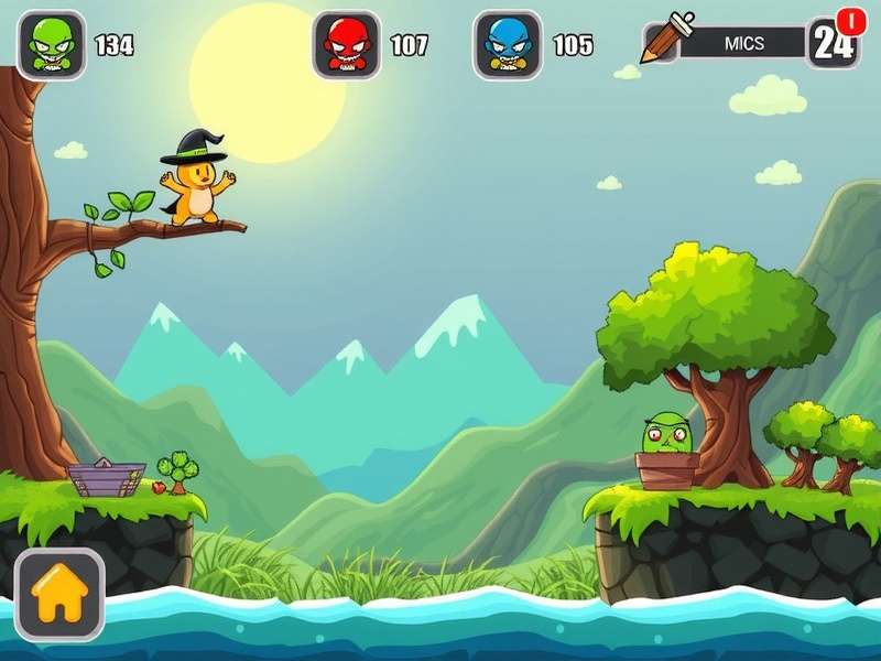 Pou Game Theme - Your virtual alien pet companion on mobile with colourful room and food items