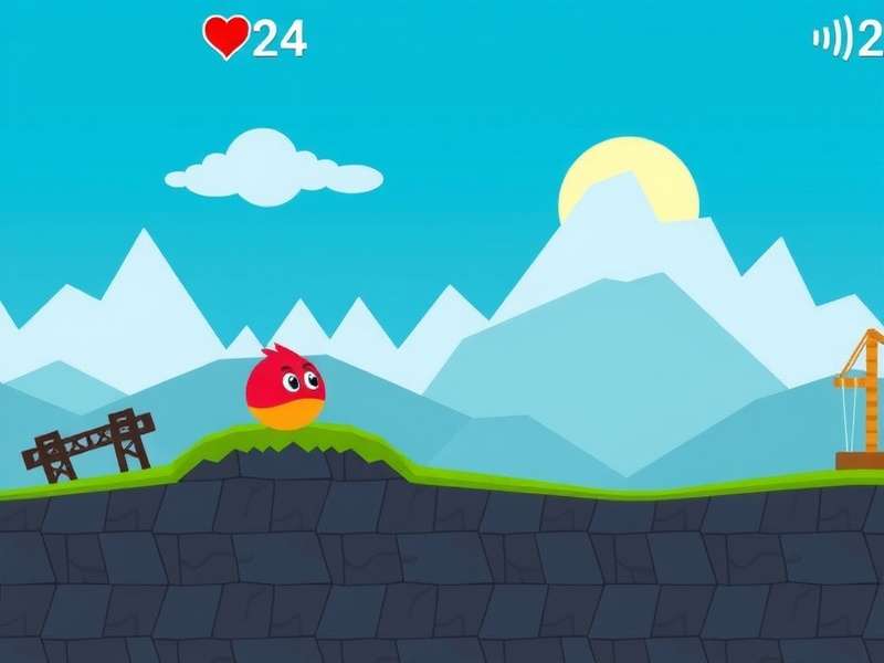 Pou character in a colorful habitat with food and toys around