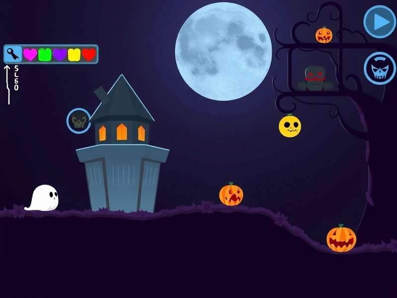 Scary Pou Game horror themed illustration showing Pou in a dark eerie environment with glowing eyes