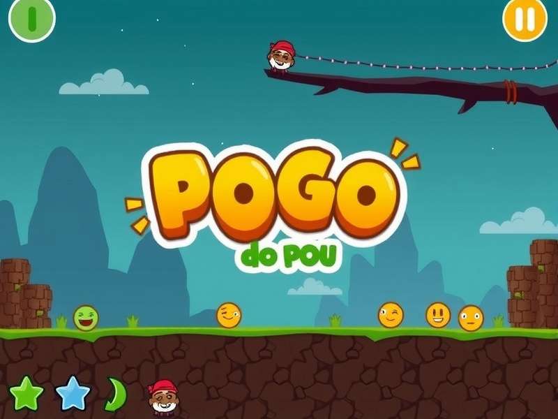 Pou gameplay Sky Jump and minigames collection