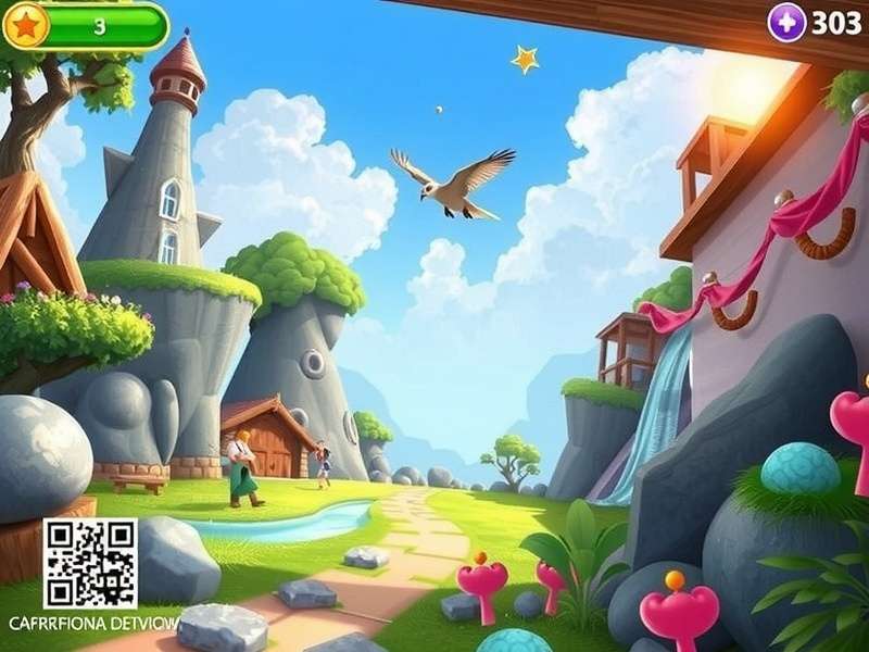 Pou game character sitting happily on a play screen with Giochi Gratis Online title