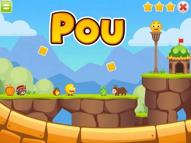 Pou Game multiplayer room visiting friends